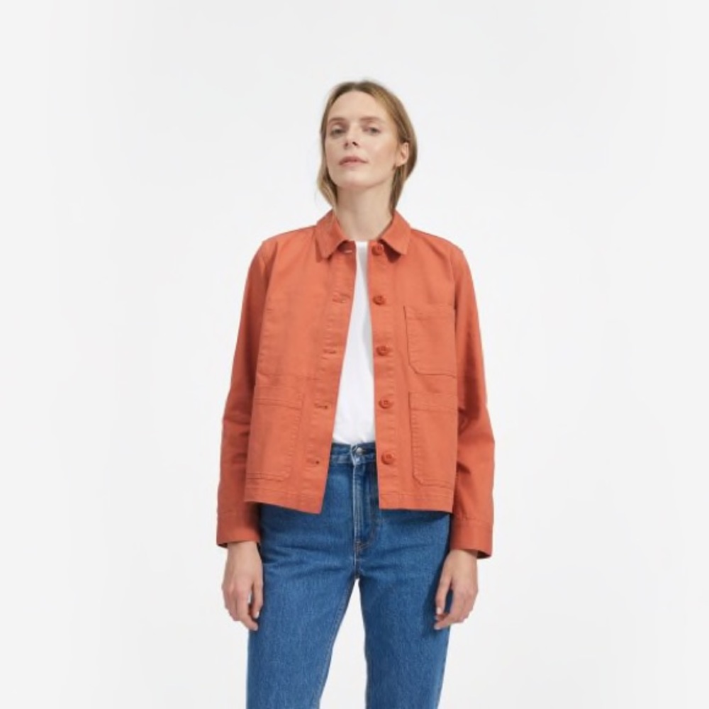 Everlane Chore Jacket in Coral!